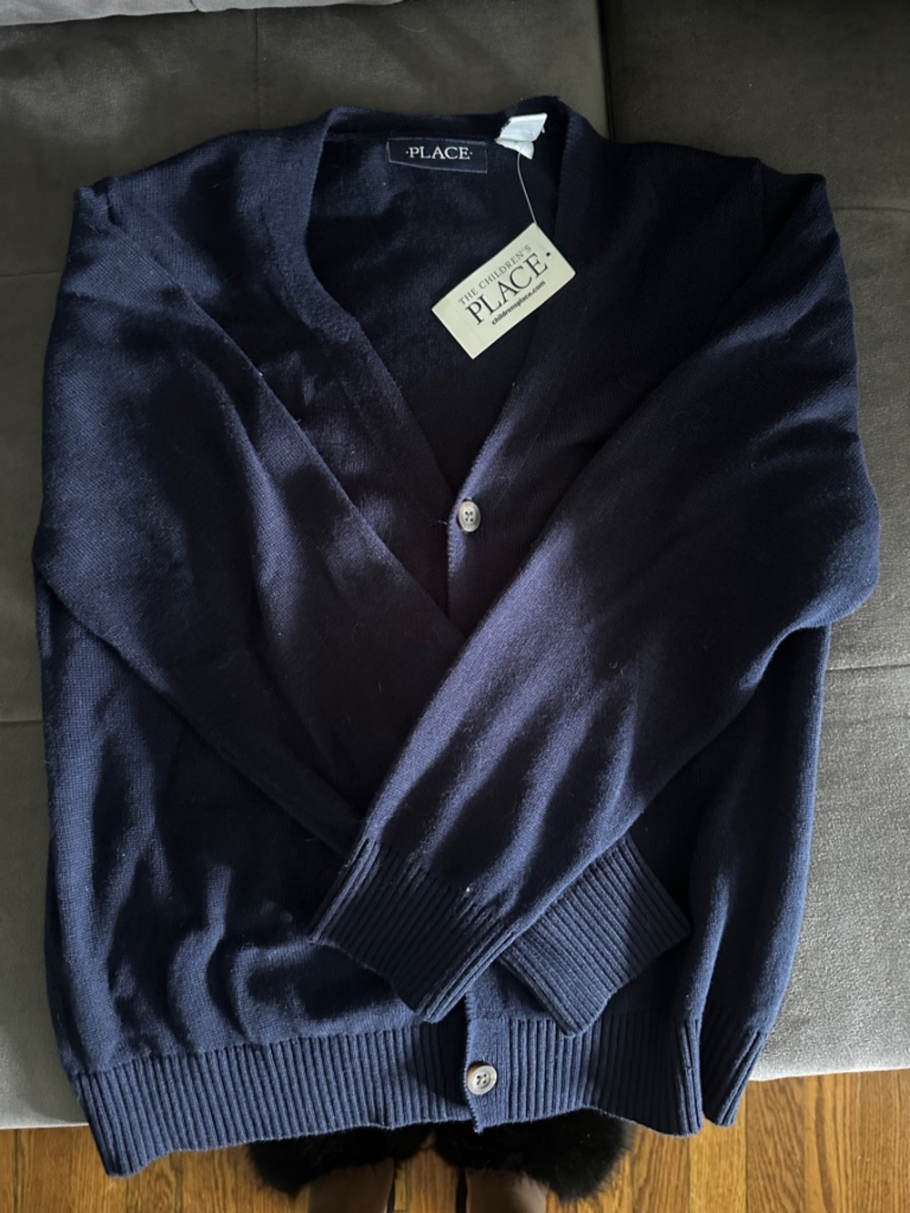 The Children's Place Dark Navy V-Neck Cardigan Sweater - Men